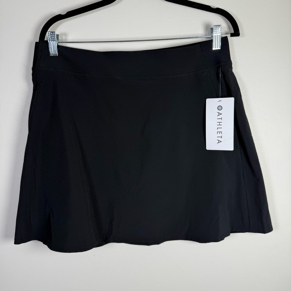 Athleta Brooklyn Heights High Rise Skort Black Size 12 NWT‎